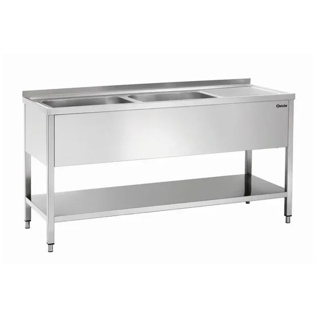 Professionelle Spültisch mit Abtropffläche Rechts - 700 x 1800 mm