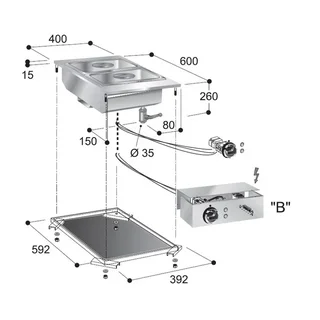 Built-in or Countertop Bain-Marie Unit