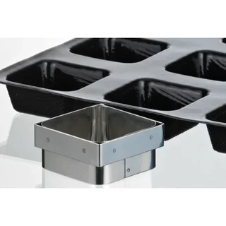 Cortador de Pastelería Cuadrado Forma Savarin - Acero Inoxidable 70x70 mm