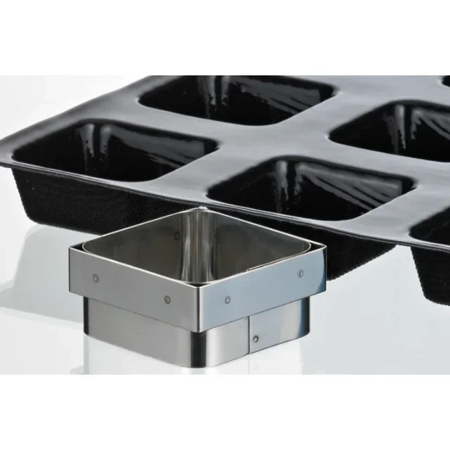 Cortador de Pastelería Cuadrado Forma Savarin - Acero Inoxidable 70x70 mm
