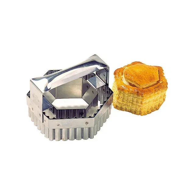 Emporte-pièce Double Face Forme Hexagonale 9 cm - Découpoir Pâtisserie Géométrique