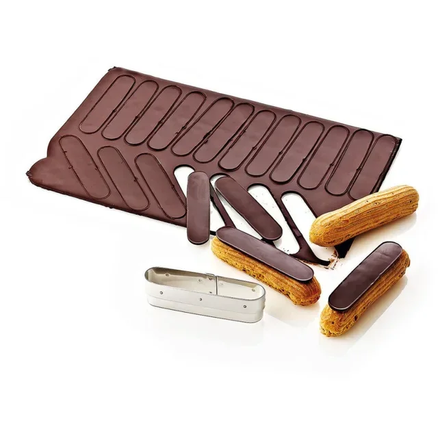 Cortador de Glaseado Rectangular para Éclairs - 130 x 25 mm