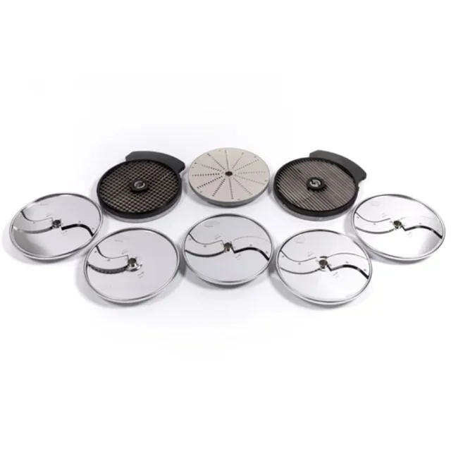 Set Completo Brasserie Catering: 6 Dischi + 2 Kit Accessori per Taglierina Elettrica Professionale e Affettatrice di Verdure