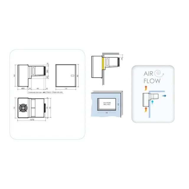 Negativ-Kühlaggregat 12,36-18 m³ für Kühlzelle