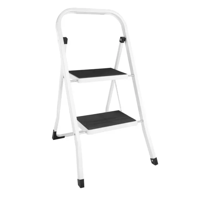 Folding Step Ladder 2 Steps Aluminum Non-Slip