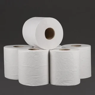 Centre-Feed 2-Ply White Hand Towels - Pack of 6 Rolls