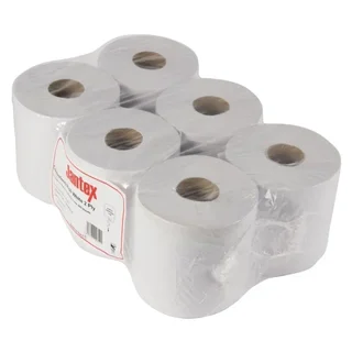Centre-Feed 2-Ply White Hand Towels - Pack of 6 Rolls