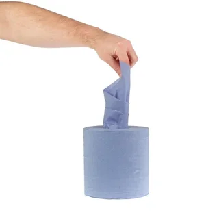 Asciugamani Blu a 2 Veli Erogazione Centrale - Confezione da 6