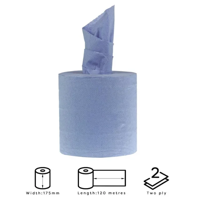Blue 2-Ply Center Pull Hand Towels - Pack of 6