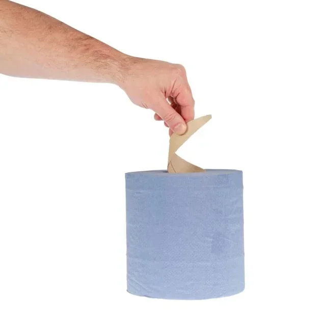 Asciugamani Blu a 2 Veli Erogazione Centrale - Confezione da 6