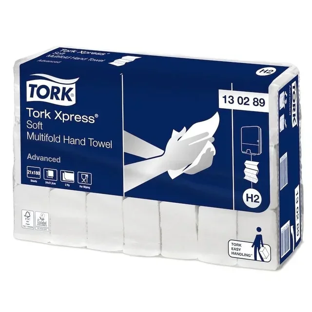 Interfold Hand Towels Advanced Soft White - Tork Xpress® - 21 Packs of 180 Sheets