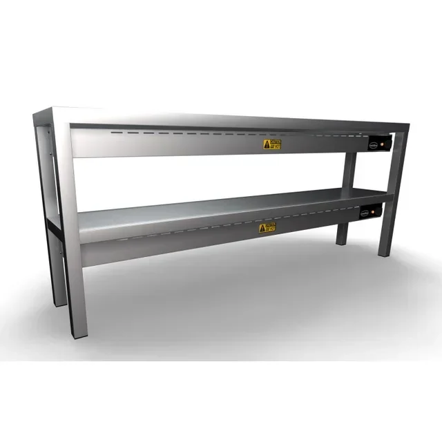 Ceramic Heated Display Shelf 2 Tier - Depth 300 mm - Width 1600 mm