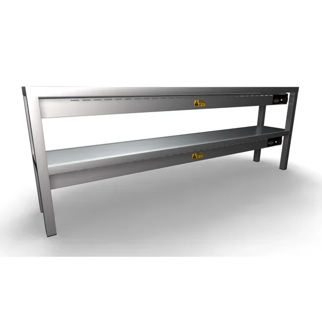 Ceramic Heated Shelf 2 Levels - Width 1800 mm Depth 300 mm