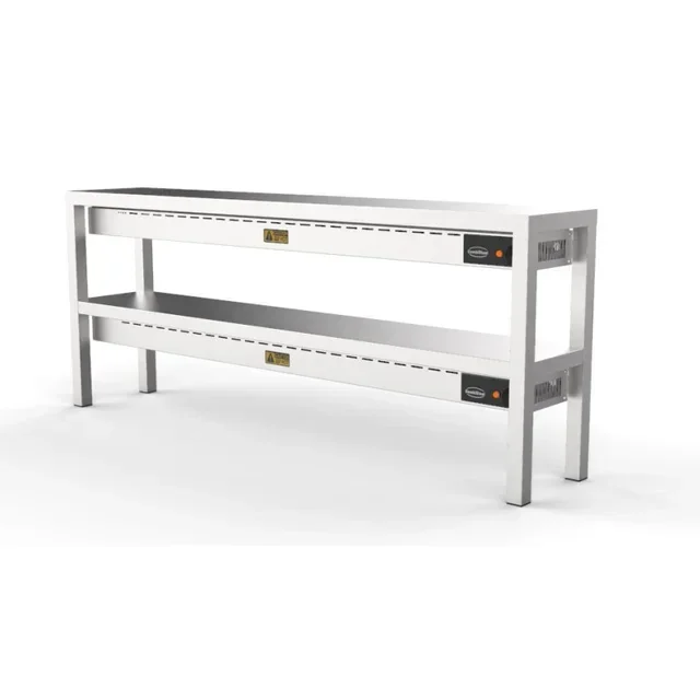 Ceramic Heated Shelf 2 Levels - Width 1800 mm Depth 300 mm