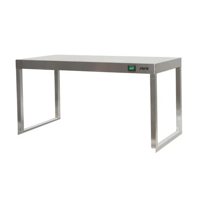 Étagère Chauffante Professionnelle - Montage sur Table à Cornières - Largeur 140 cm x Profondeur 40 cm