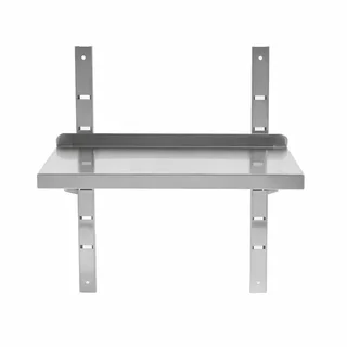 Prateleira de Parede em Aço Inoxidável - Comprimento 80 cm x Profundidade 40 cm