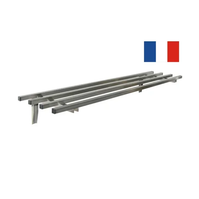 Étagère Murale Grillagée à Fixation Vissée - Profondeur 400 mm - Longueur 2,1 m