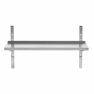 Scaffale da Parete in Acciaio Inox - Lunghezza 140 cm x Profondità 40 cm
