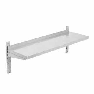 Étagère Murale en Inox sur Crémaillères - Longueur 1 mètre x Profondeur 30 cm