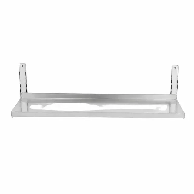 Étagère Murale en Inox sur Crémaillères - Longueur 1 mètre x Profondeur 30 cm
