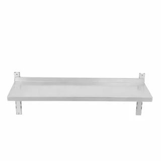 Étagère Murale en Inox sur Crémaillères - Longueur 1 mètre x Profondeur 30 cm