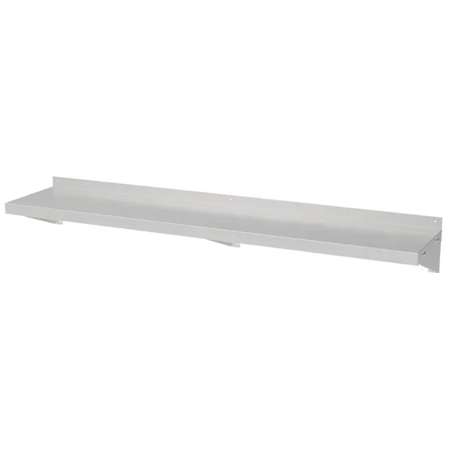Wall-Mounted Stainless Steel Shelf with Brackets - Length 1400 mm x Depth 300 mm