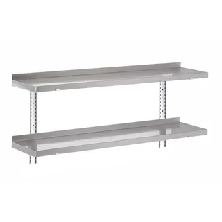 Etagère Murale en Inox à Fixation Invisible - Longueur 100 cm x Profondeur 40 cm