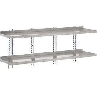 Wall-Mounted Stainless Steel Shelf - Length 1800 mm x Depth 400 mm