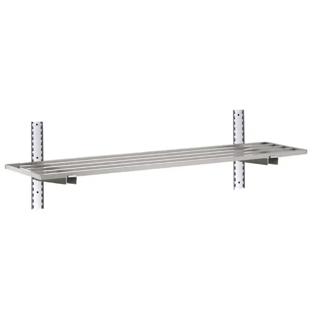 Perforated Stainless Steel Wall Shelf - Length 1800 mm x Depth 400 mm