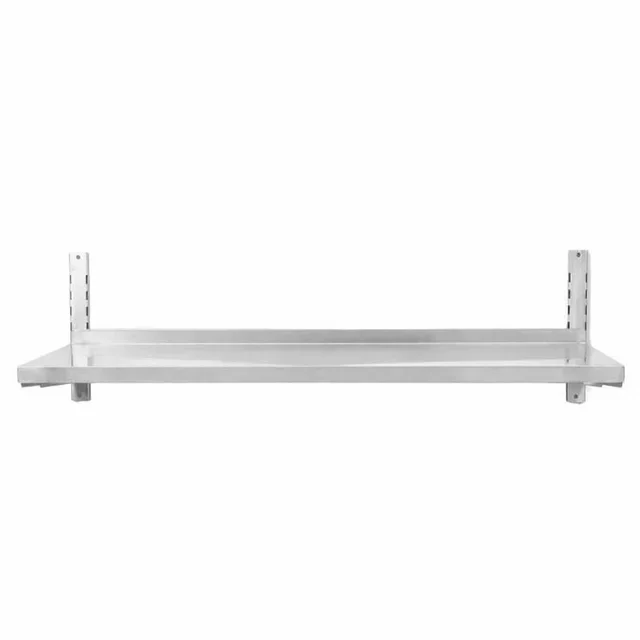 Étagère Murale Suspendue en Acier Inoxydable sur Rails Crémaillères - Longueur 120 cm x Profondeur 40 cm