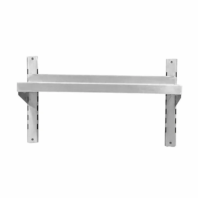 Estantería de Pared de Acero Inoxidable sobre Soportes - Longitud 800 mm x Profundidad 300 mm