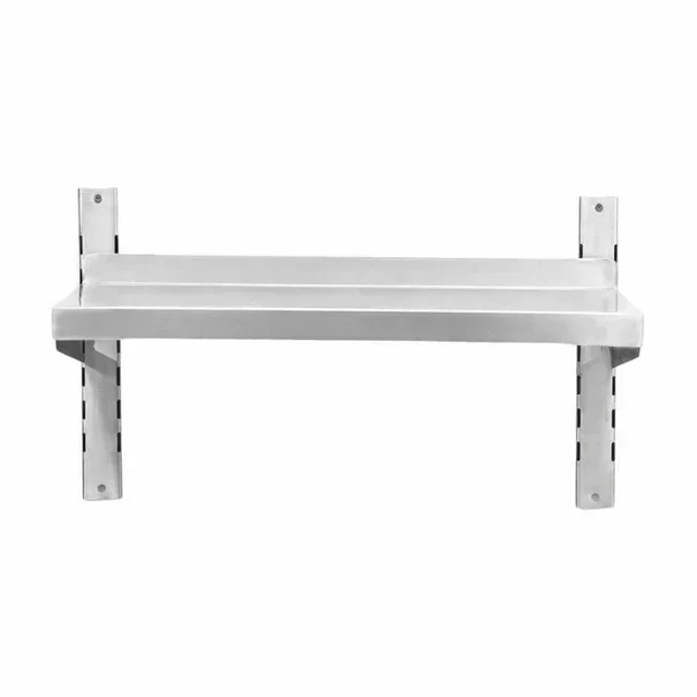 Étagère Murale Suspendue en Inox sur Crémaillères - Longueur 60 cm x Profondeur 30 cm