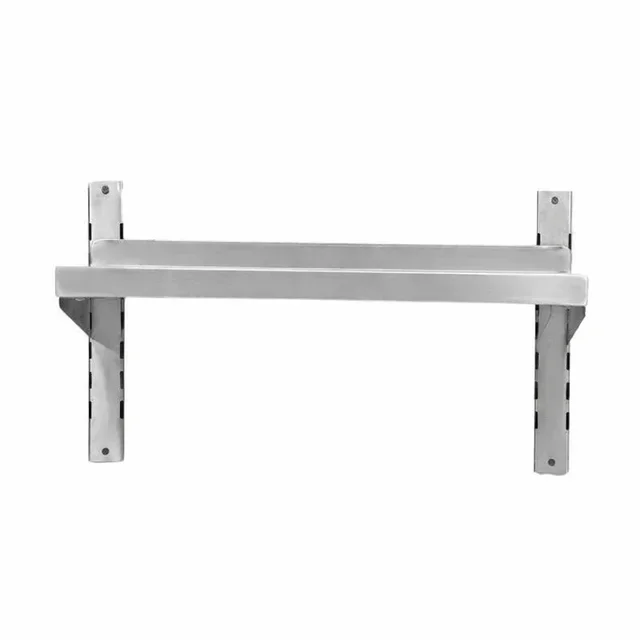 Étagère Murale Suspendue en Inox sur Crémaillères - Longueur 60 cm x Profondeur 30 cm