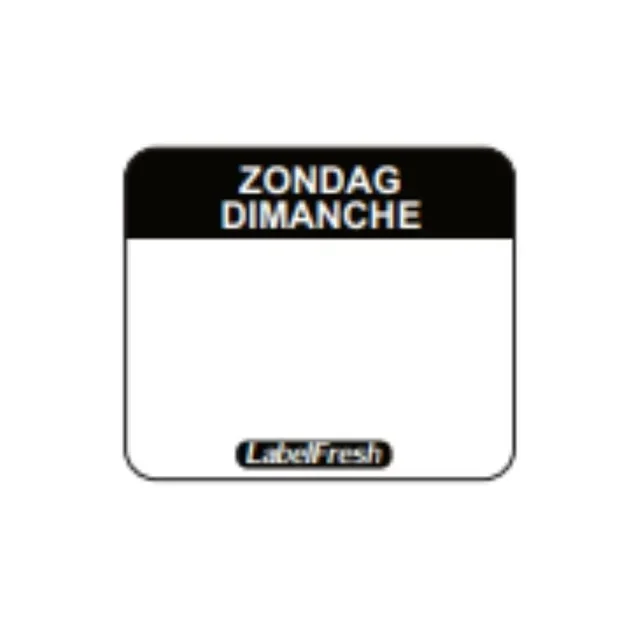 Etiqueta de rastreabilidade alimentar Label FreshEasy - Domingo - 30x25 mm - 1000 unidades