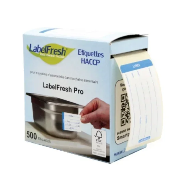 Etiqueta de Rastreabilidade Alimentar LabelFresh Pro - Segunda-feira - Formato 70 x 45 mm - Pack 500 unidades