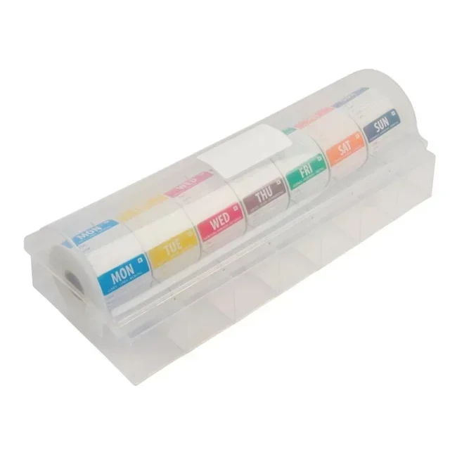 Removable Day of the Week Labels with Plastic Dispenser