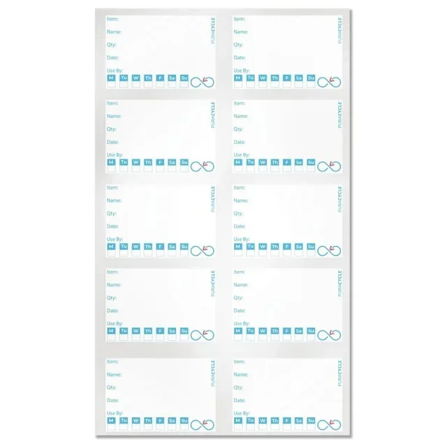 Pack of 50 Reusable Traceability Labels