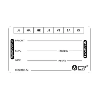 Etiquetas de Trazabilidad Alimentaria LabelFresh Solubles 70x40mm - Pack 250 unidades