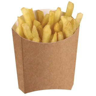 Embalagens Kraft Compostáveis para Batatas Fritas Médias - Pack de 1000 Unidades
