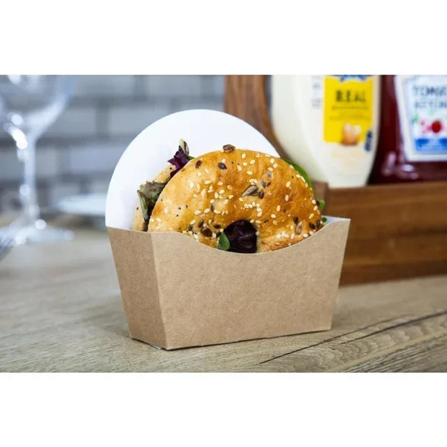 Étuis en Carton Kraft pour Bagels - Lot de 1000 unités - Compostables