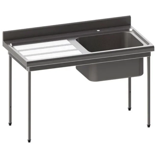 Spültisch mit 1 Becken und linkem Abtropffeld - Breite 700 mm - Länge 1400 mm