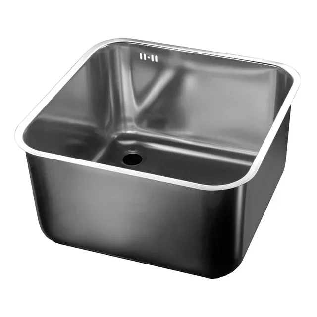 Square Kitchen Sink 45x45x20 cm - Stainless Steel Countertop Basin
