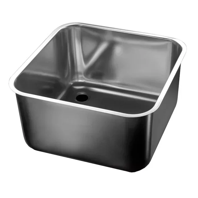 Square Sink 45x45 cm - Depth 30 cm - Stainless Steel