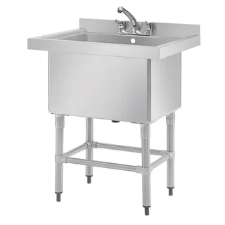 Deep Bowl Sink with Backsplash 100 Litres - 770 x 600 mm