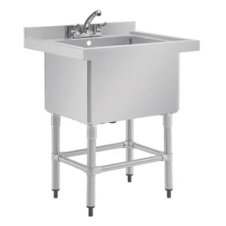 Deep Bowl Sink with Backsplash 100 Litres - 770 x 600 mm