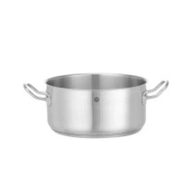 Cacerola de Acero Inoxidable Profesional Kitchen Line - 4,9 Litros - Diámetro 240 mm - Sin Tapa