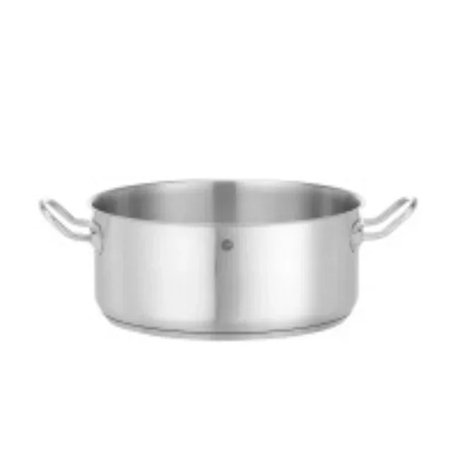 Cacerola Profesional de Acero Inoxidable Kitchen Line 7,3L Ø 28 cm Sin Tapa