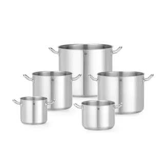 Professional Stainless Steel Stock Pot 9 Litres Ø 24 cm without Lid - 18/10 INOX