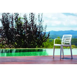 Garden Chair Wind - White Color - Pack of 4 Pieces