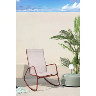 Brody Garden Rocking Chair Terracotta Colour